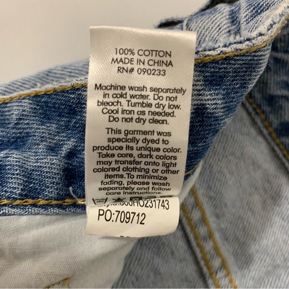 PacSun Blue 90's Boyfriend Jeans With Crossover Waist - Size 25 - Picture 6 of 6